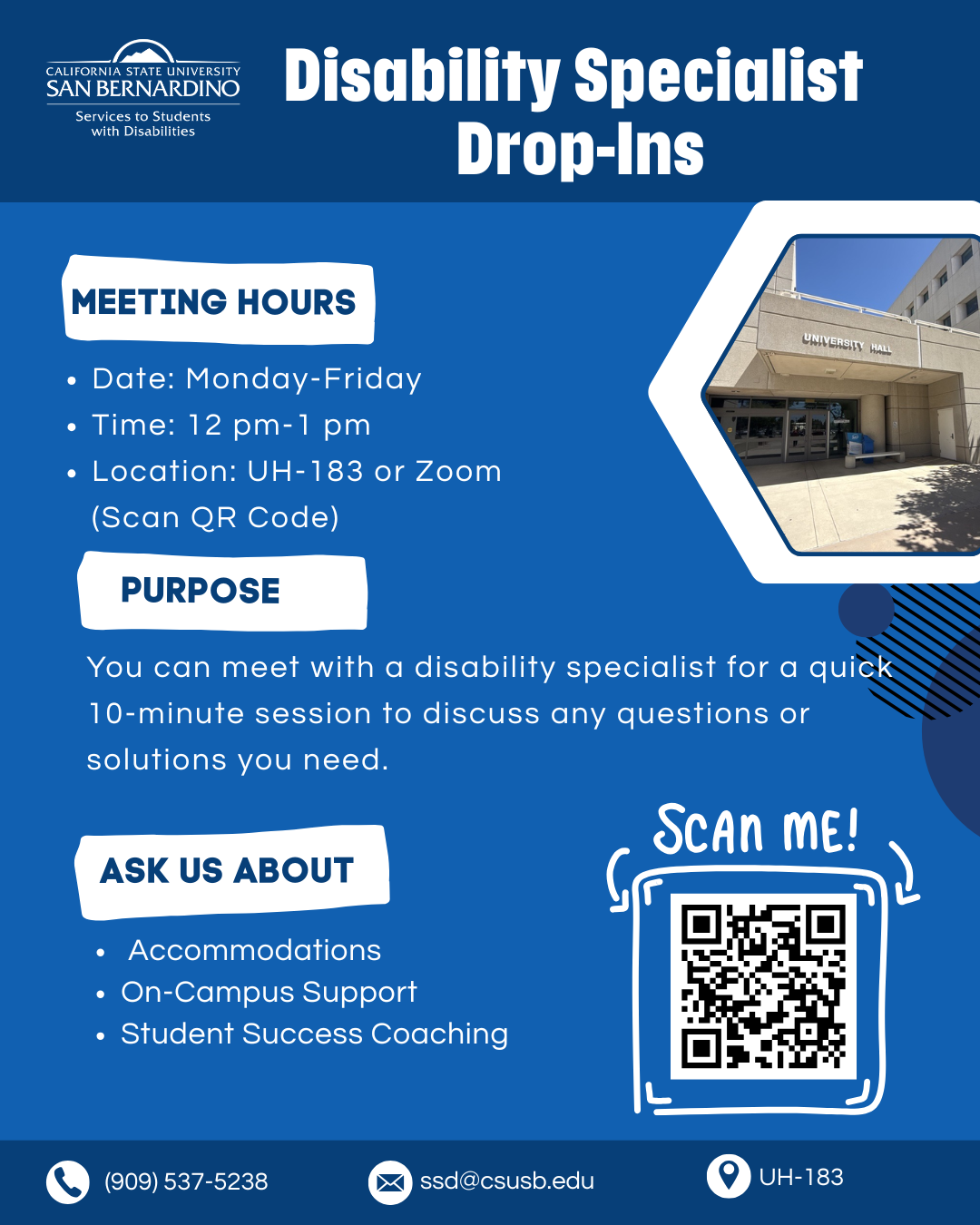 Services to Students with Disabilities - SSD | CSUSB