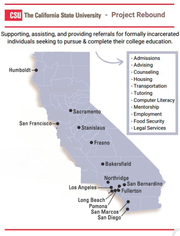 CSU Project Rebound California map