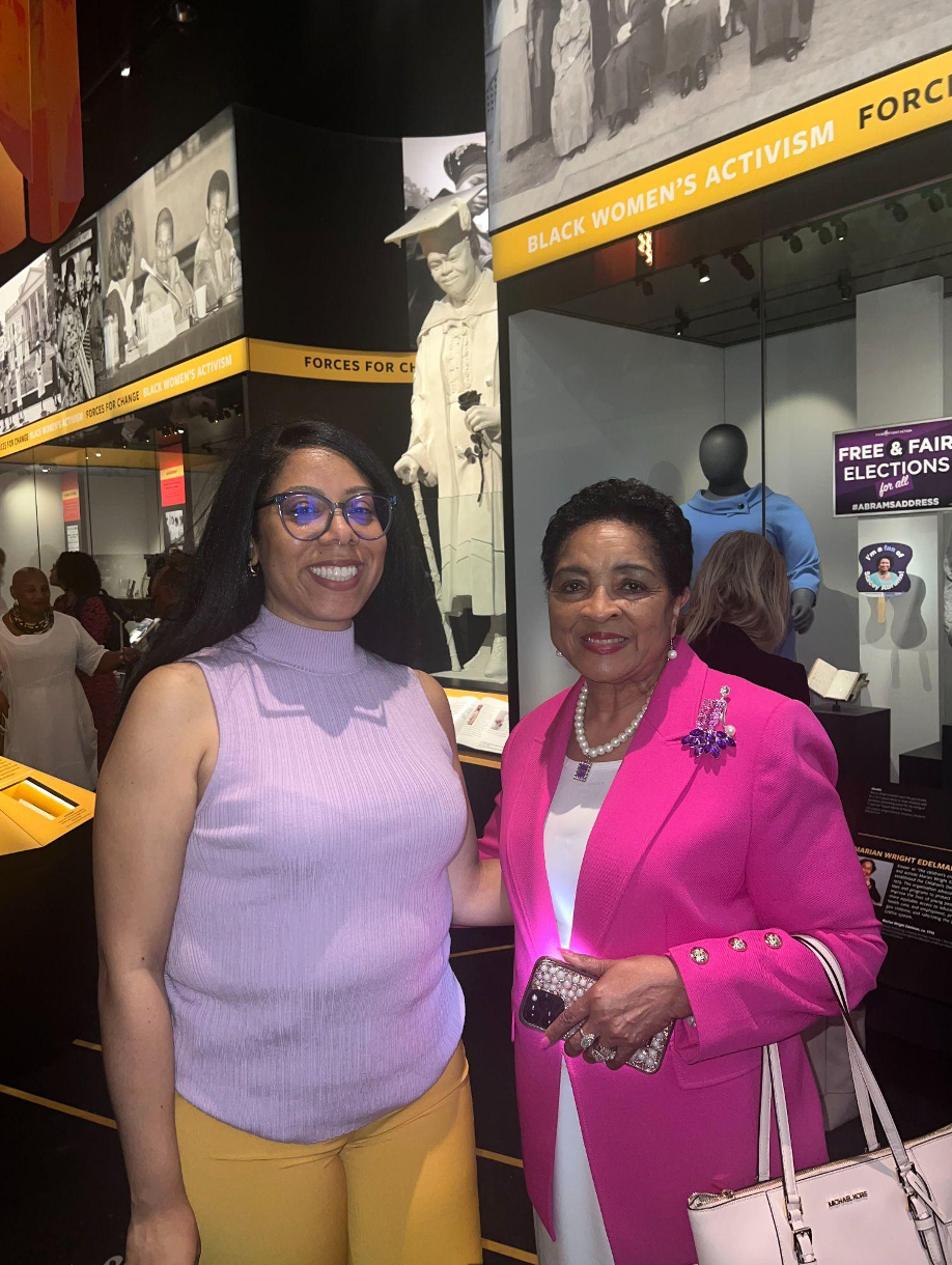 Angela T. Tate with Dr. A. Lois Keith, National Chair of the National Council for Negro Women - private opening for Forces for Change: Mary McLeod Bethune and Black Women’s Activism, Smithsonian’s National Museum for African American History and Culture (July 2024)