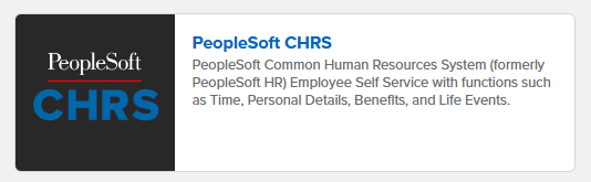 PeopleSoft CHRS Tile
