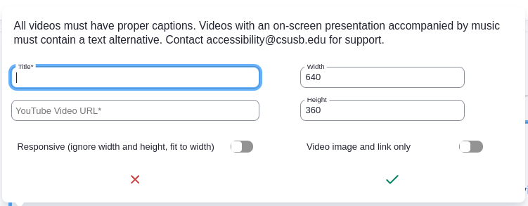 YouTube Embed Options