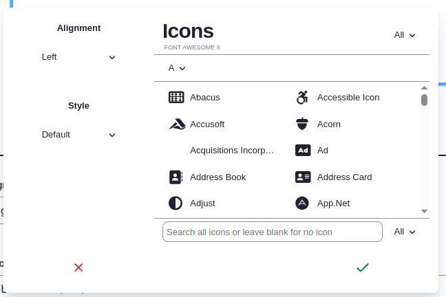 Info Block Options