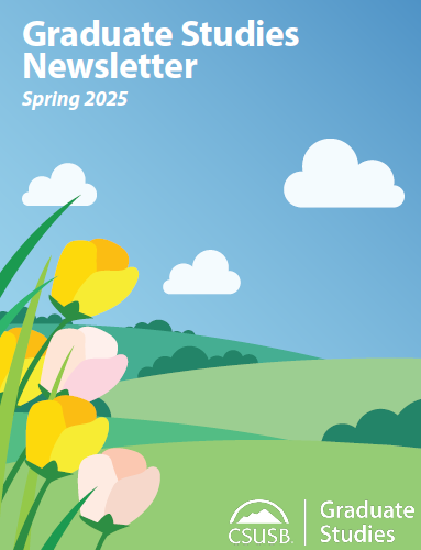 Cover of Graduate Studies Newsletter: hillside and blue sky
