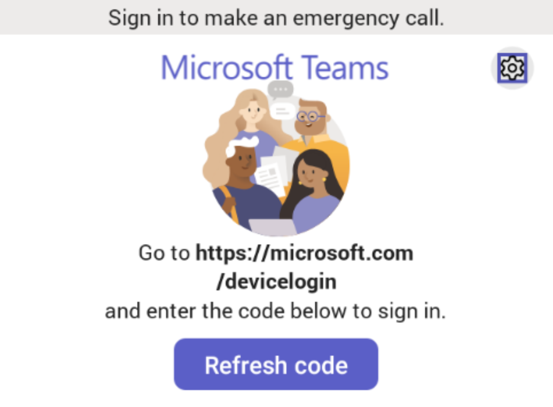 Refresh code display on phone