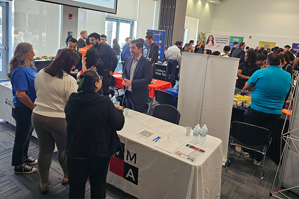 More than 300 CSUSB students attended the JHBC Business Career & Internship Fair.