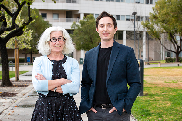 Coyle-Shapiro with her former student and MBA alumnus, Geoffrey Escher
