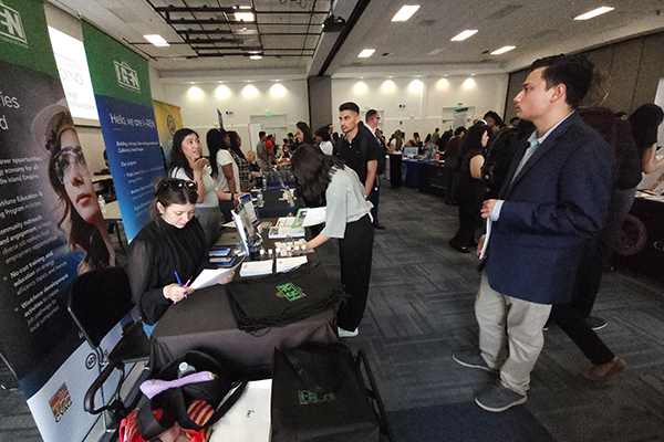 CSUSB students had the opportunity to network with over 35 Inland Empire employers at the JHBC Business Career & Internship Fair.