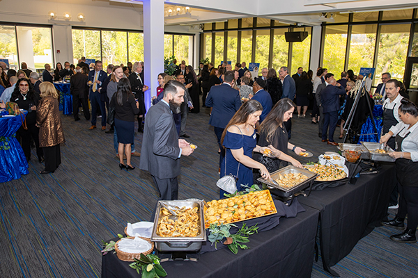 Hall of Fame Awards ceremony attendees enjoyed a catered meal at the event.