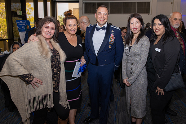 Paw Print Award winner Lehmkuhl posed with staff from the Jack H. Brown College of Business and Public Administration.