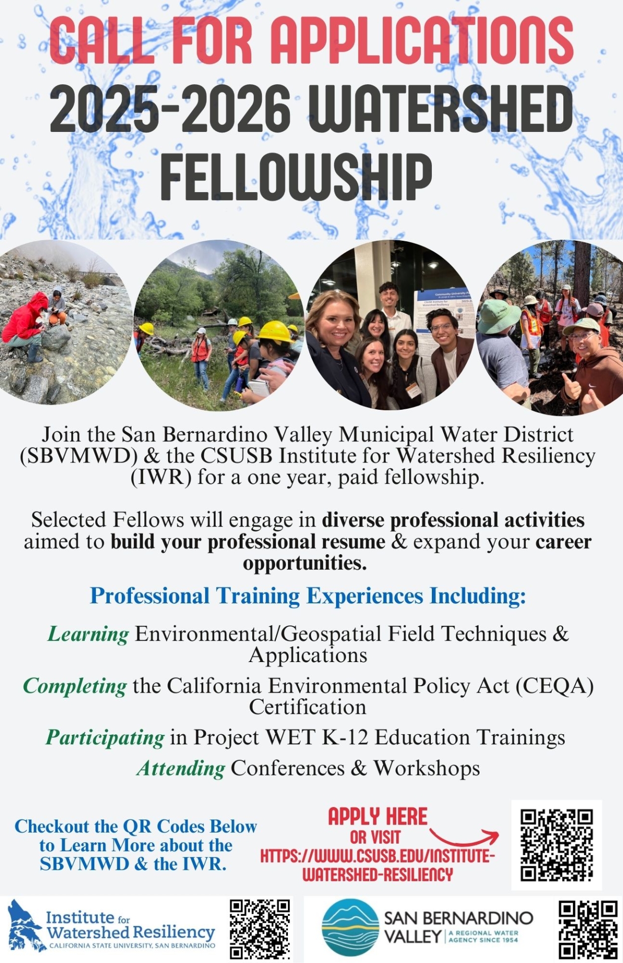 2025-2026 SBVMWD Fellows Flyer