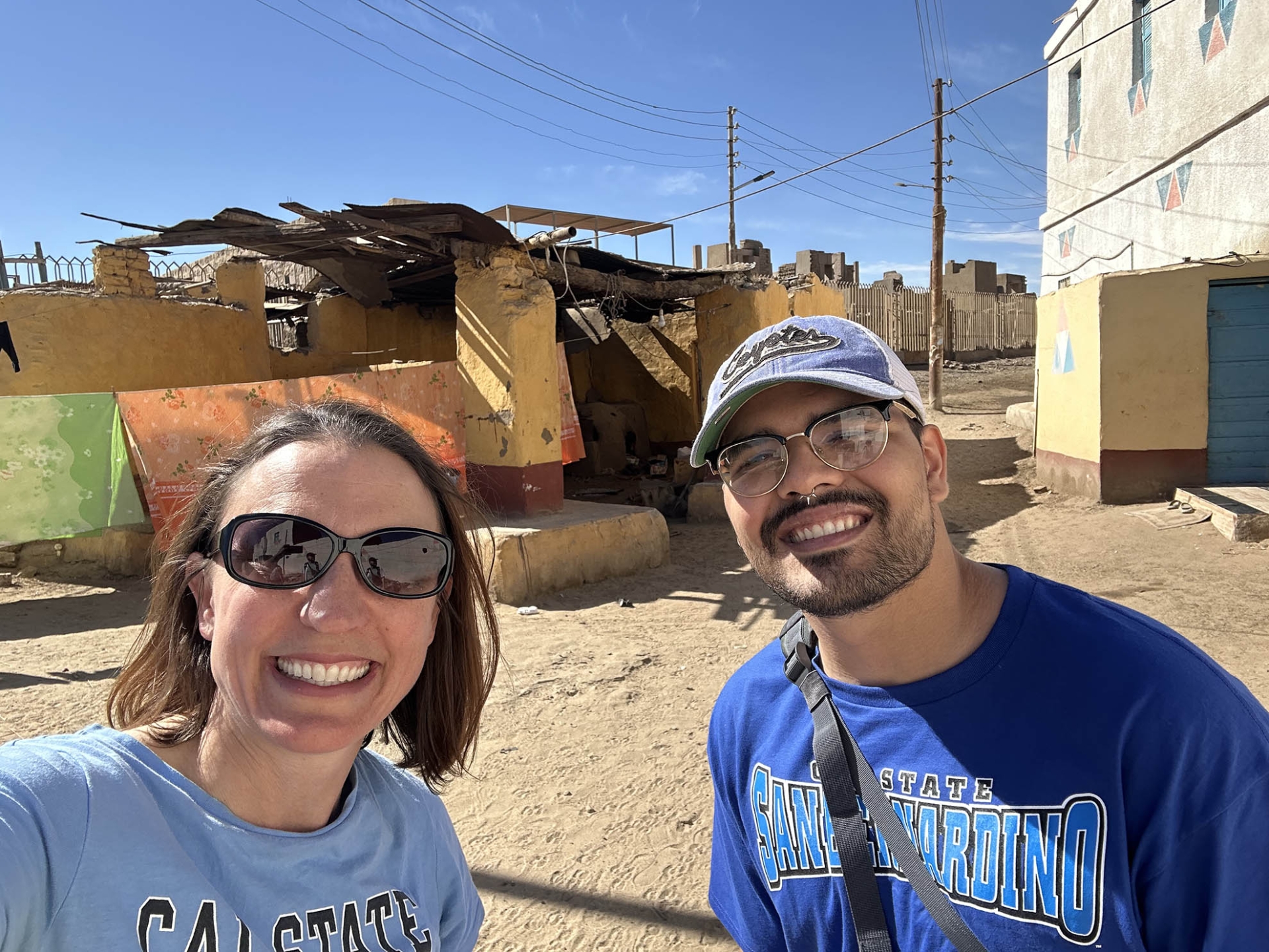 Kate Liszka, left, professor of history, and Nathaniel Saavedra