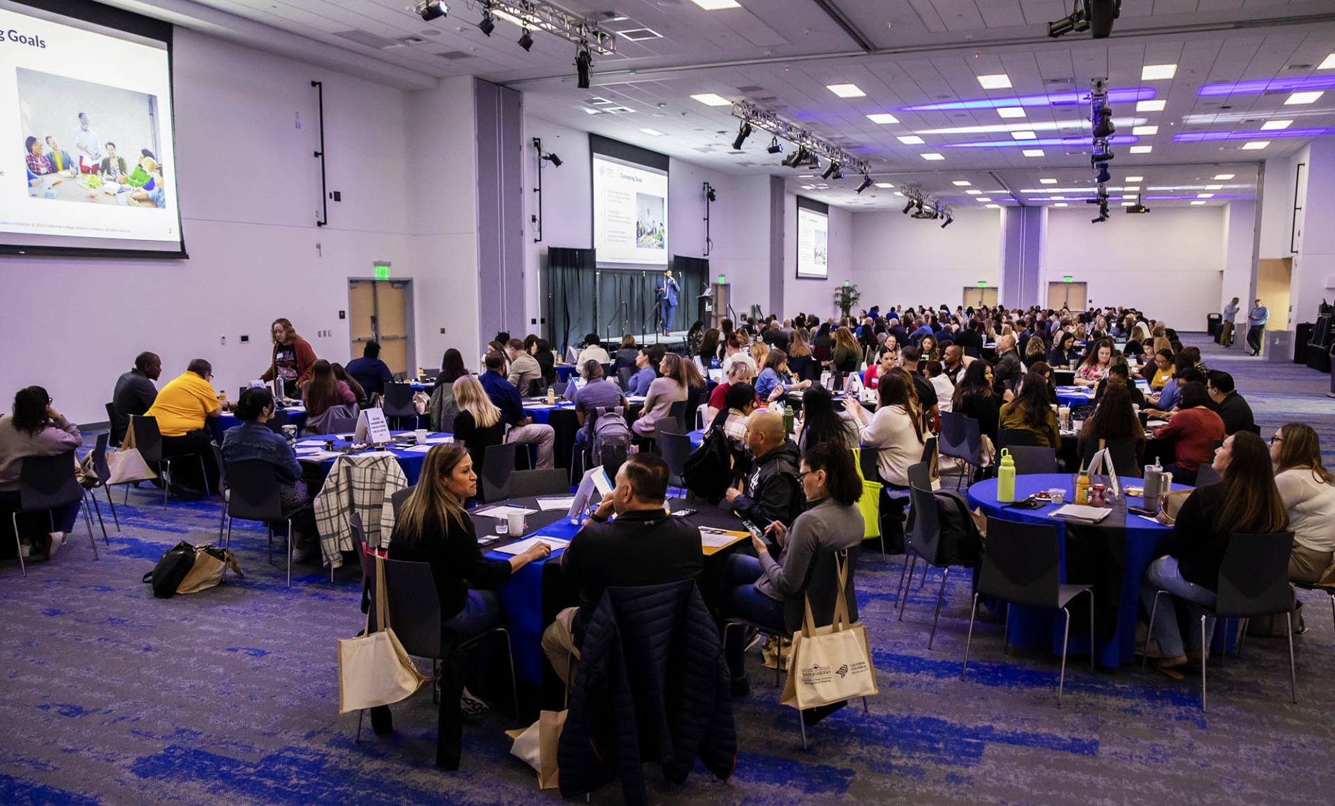 Participants at the California College Guidance Initiative regional meeting filled the Santos Manuel Student Union North Conference Center.