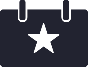 Calendar with star icon