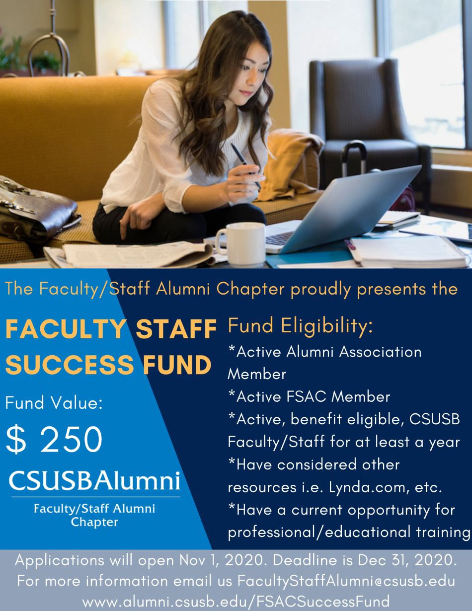 old Faculty Staff Success Fund flyer. Information covered above