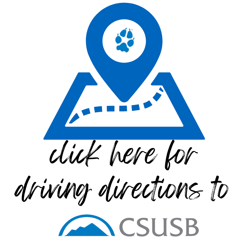 map icon that says "click here for driving directions to CSUSB"