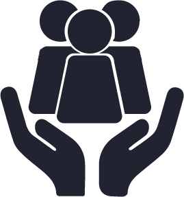 hands holding a group of people