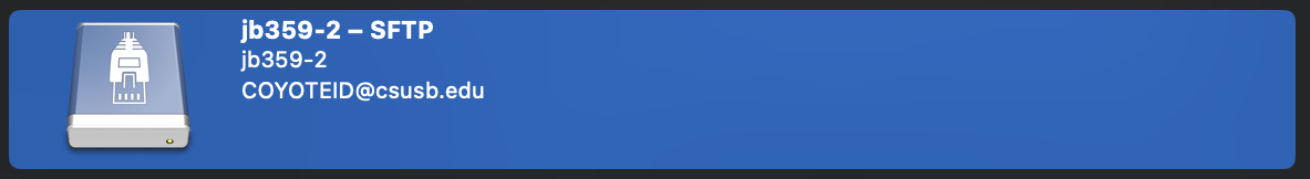 Cyberduck File Transfer | School of Computer Science & Engineering | CSUSB