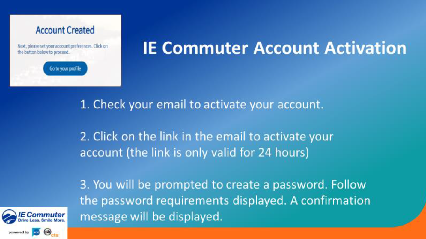 Check you email for an account activation link