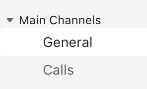 List of channels in Team