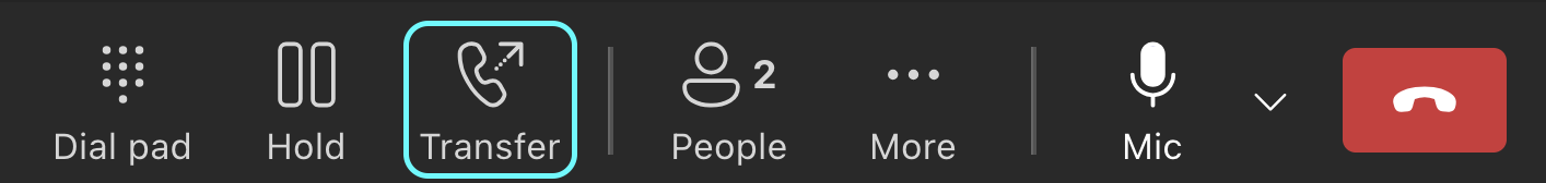 Transfer button