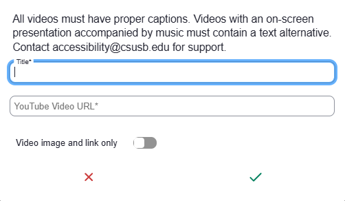 YouTube Embed Options