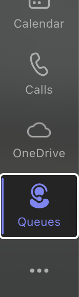 Queues app icon in left toolbar