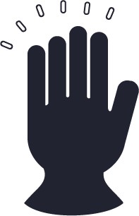 Raised hand icon