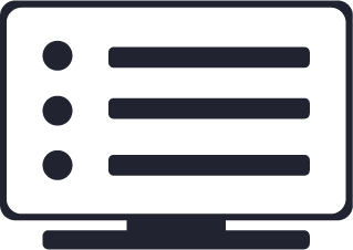 Computer screen with list