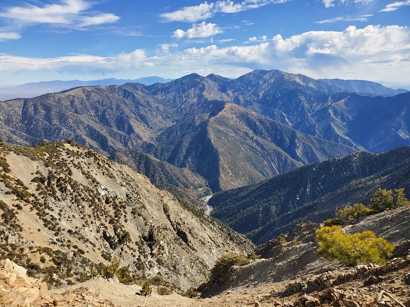 view of valley from mountain top