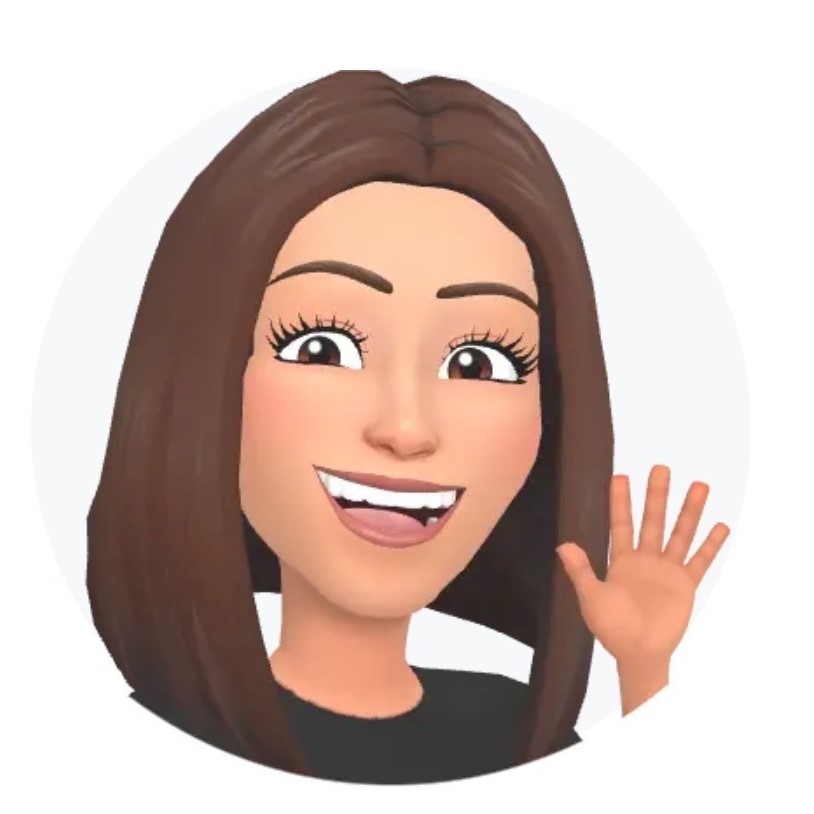 Aminated image of a woman of color with brown eyes and straight brown hair below her chin smiling and waving with one hand. 