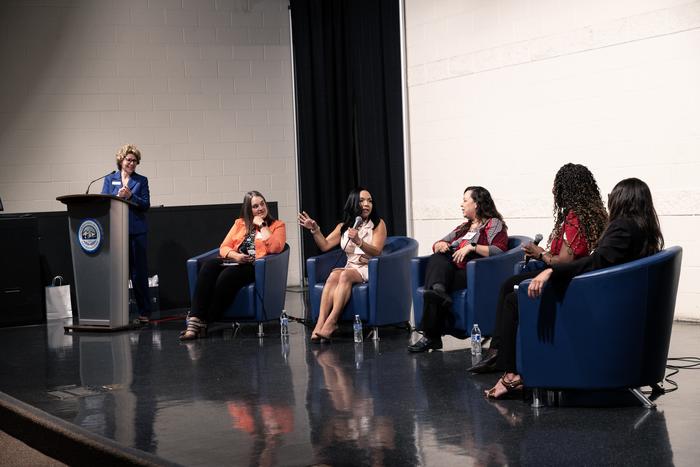 Michelle with the panelists