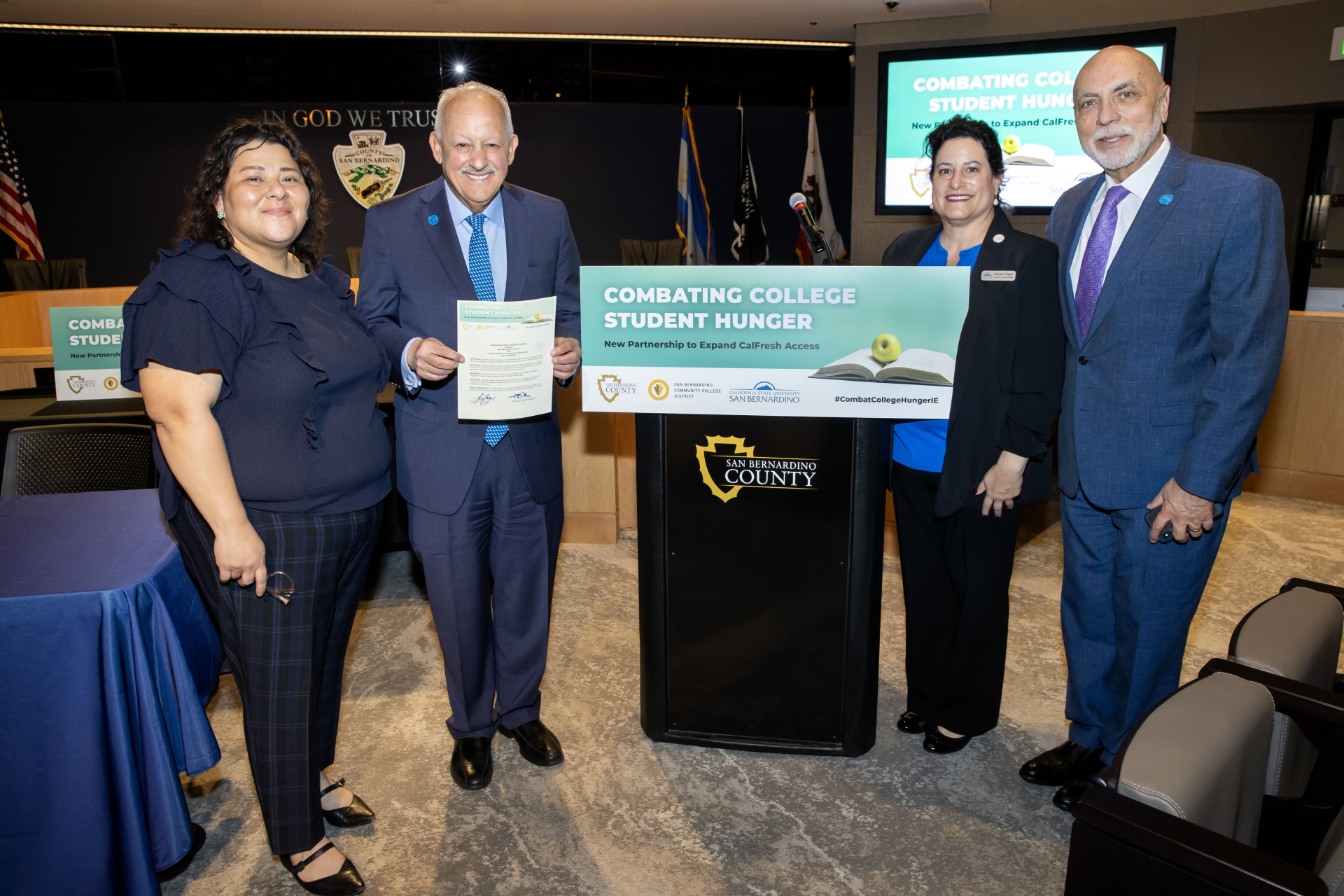 President Morales Combating College Student Hunger