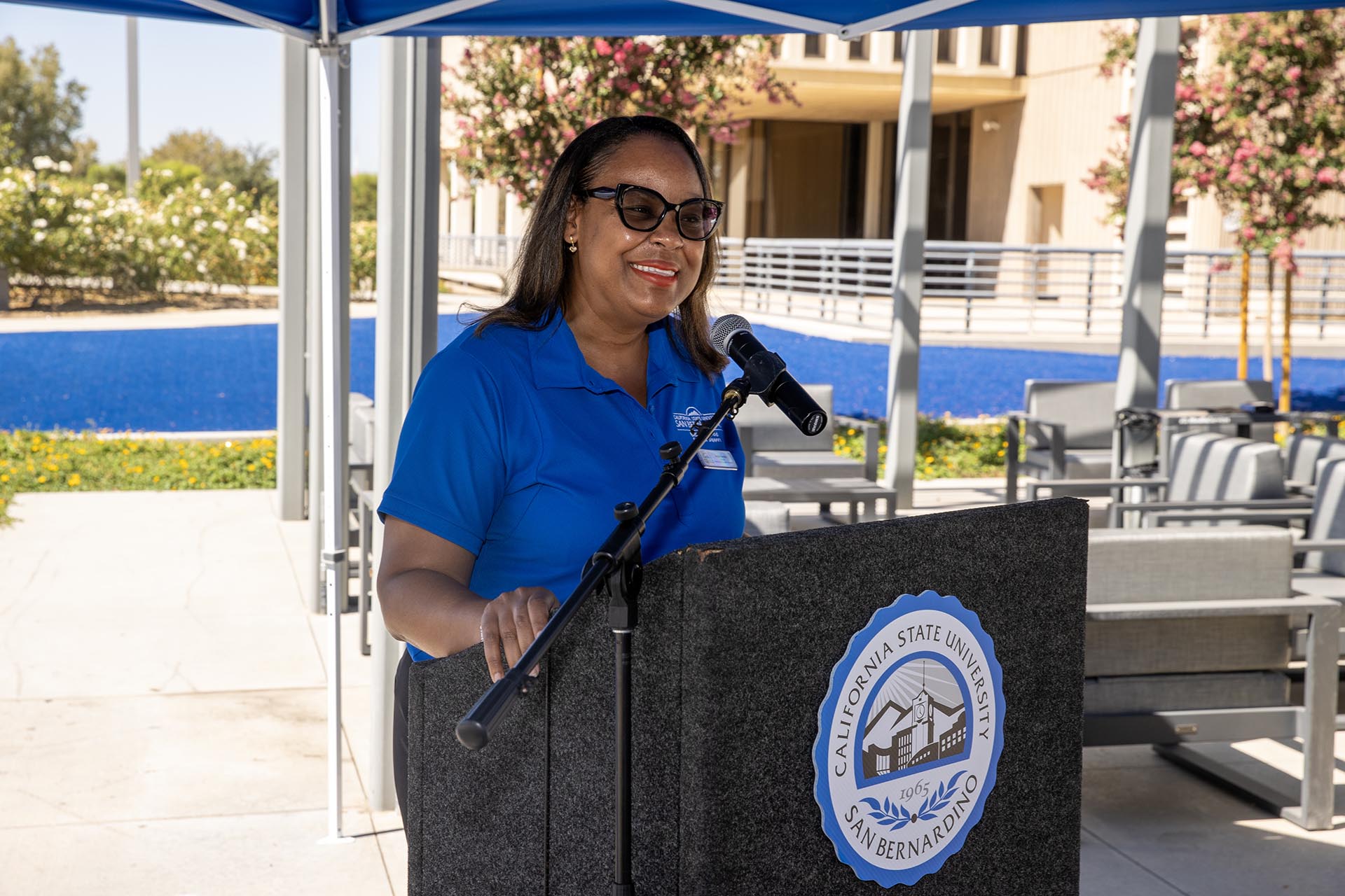 Angie Gordon, director of Basic Needs and Student Support at CSUSB