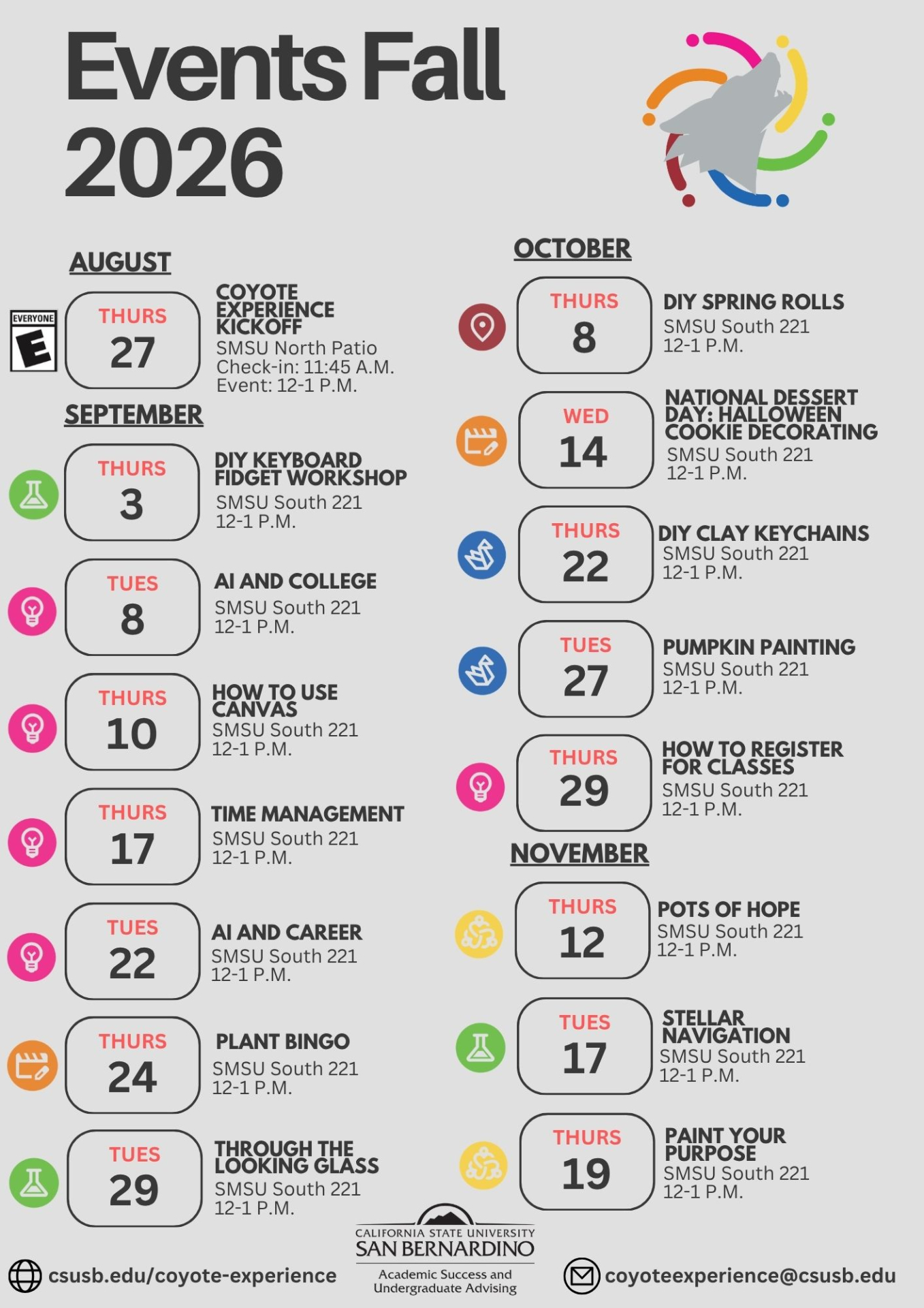 CE event flyer