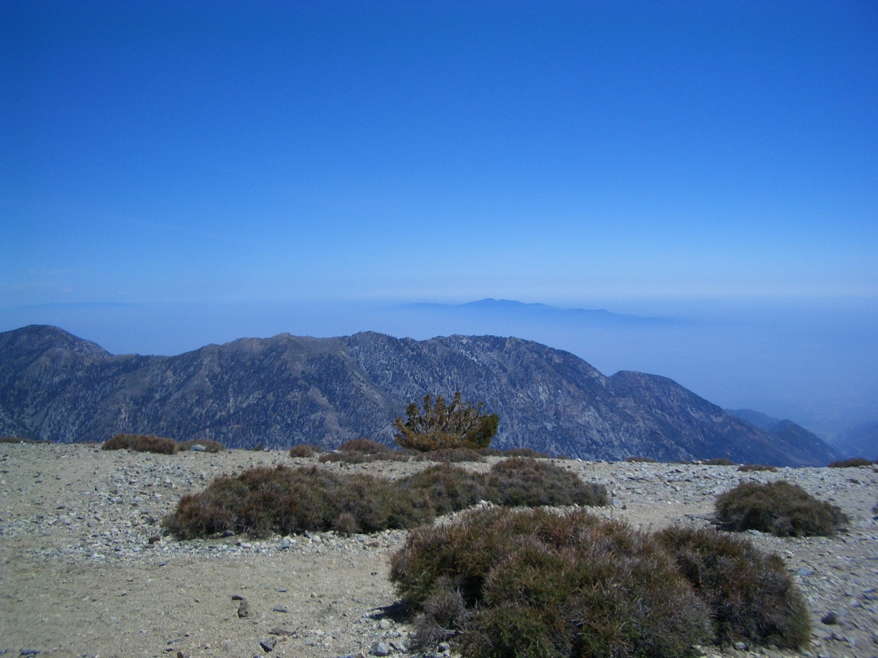 view from top on mt baldy