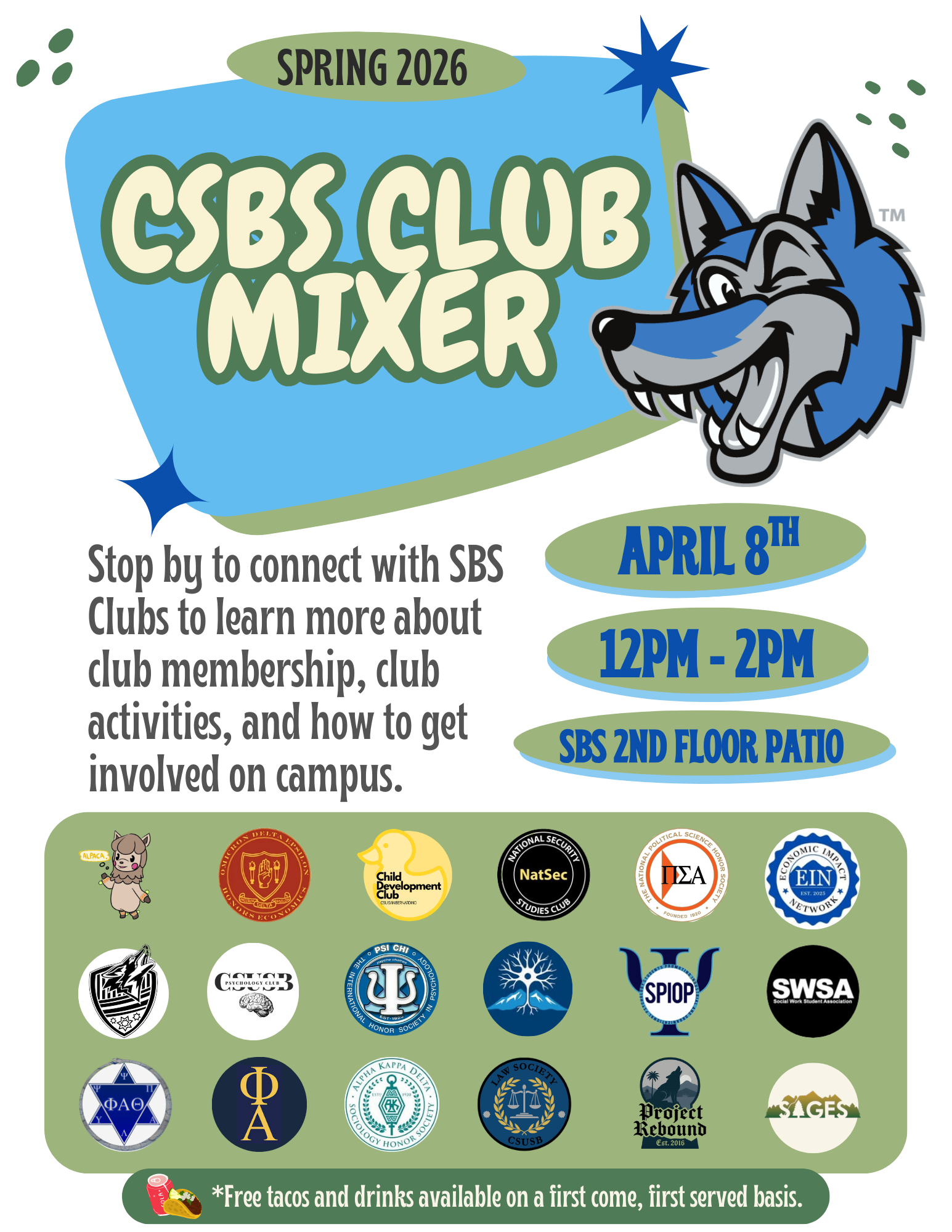 CSBS Spring 2026 Club Mixer Flyer