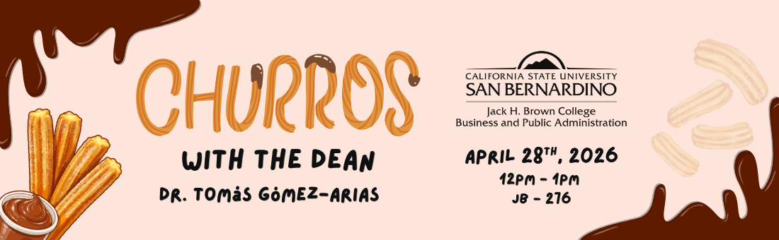 Churros with the Dean, Dr. Tomás Gómez-Arias