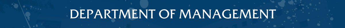DEPARTMENT OF MANAGEMENT