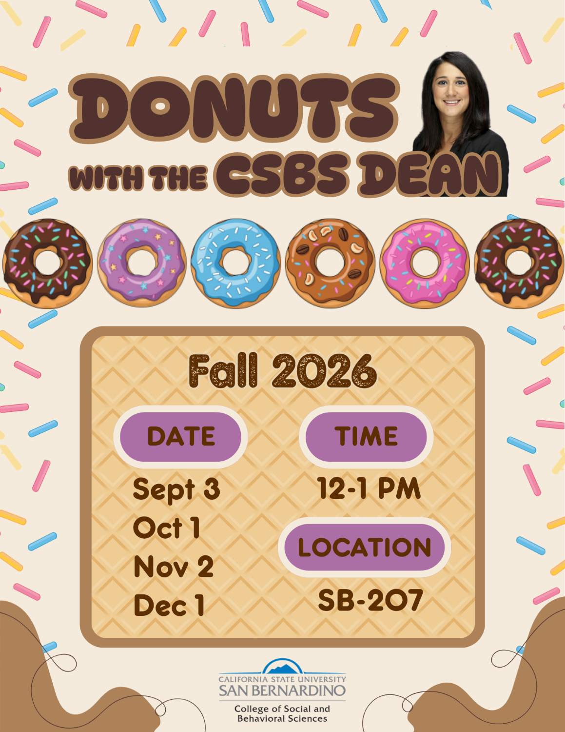 Fall 2026 Donuts with the CSBS Dean Flyer