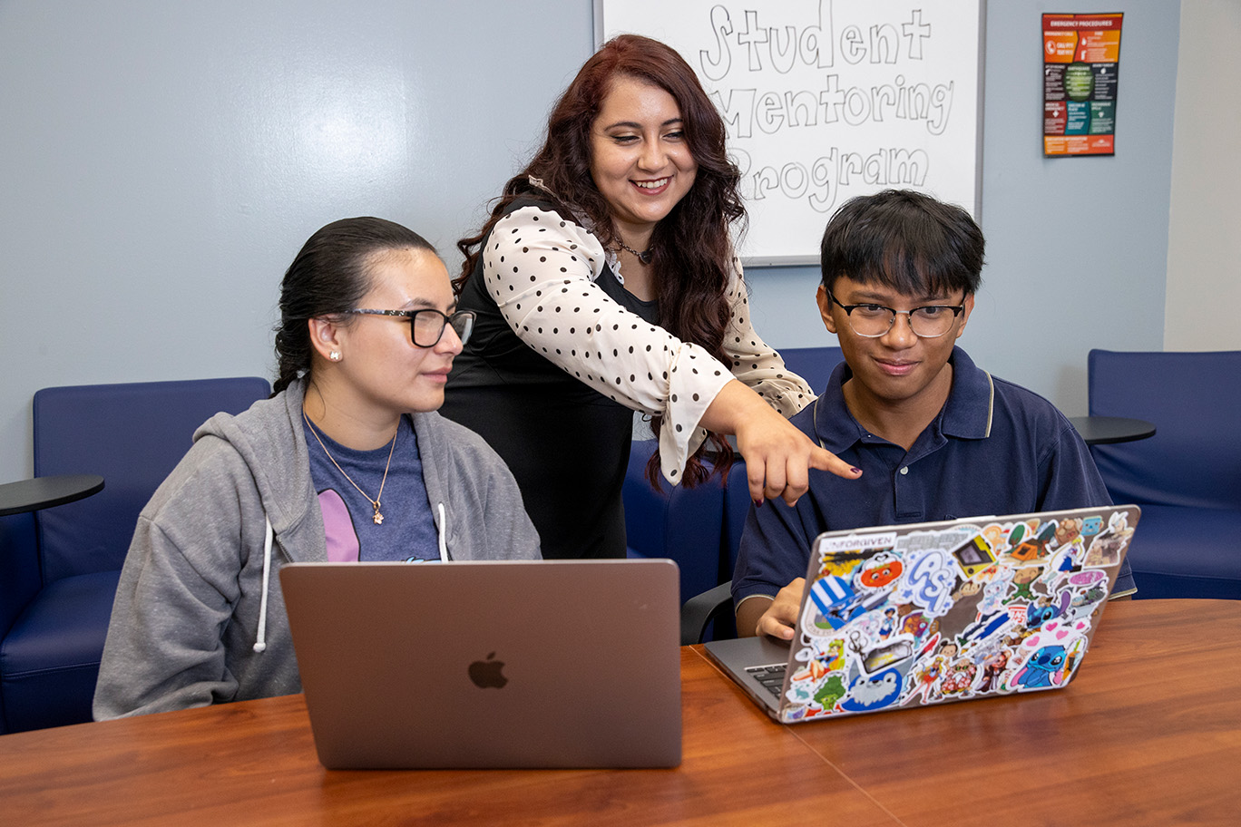 Faculty assisting students