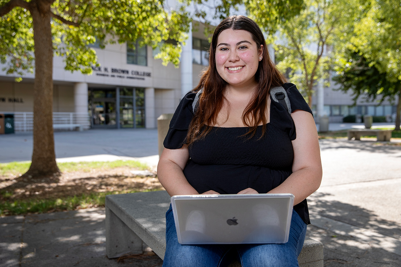 Student on campus