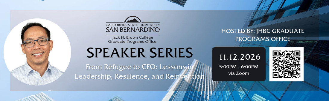 Speaker Series: From Refugee to CFO: Lessons in Leadership, Resilience, and Reinvention