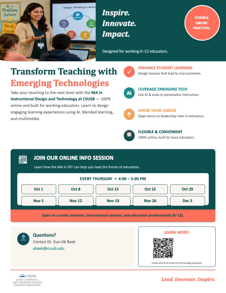 IDT Program Info Session Flyer