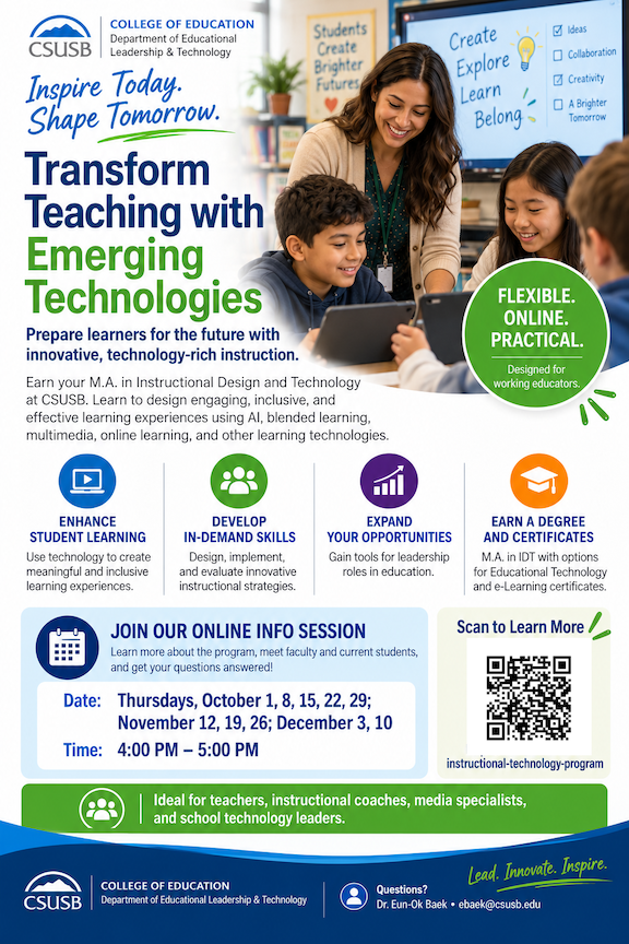 IDT Program Info Session Flyer