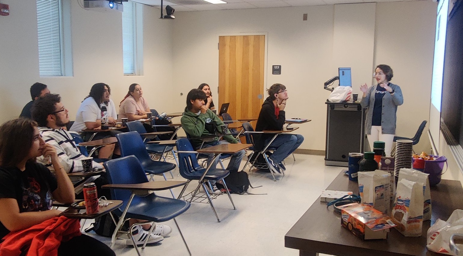 Dr. Wimberly in class