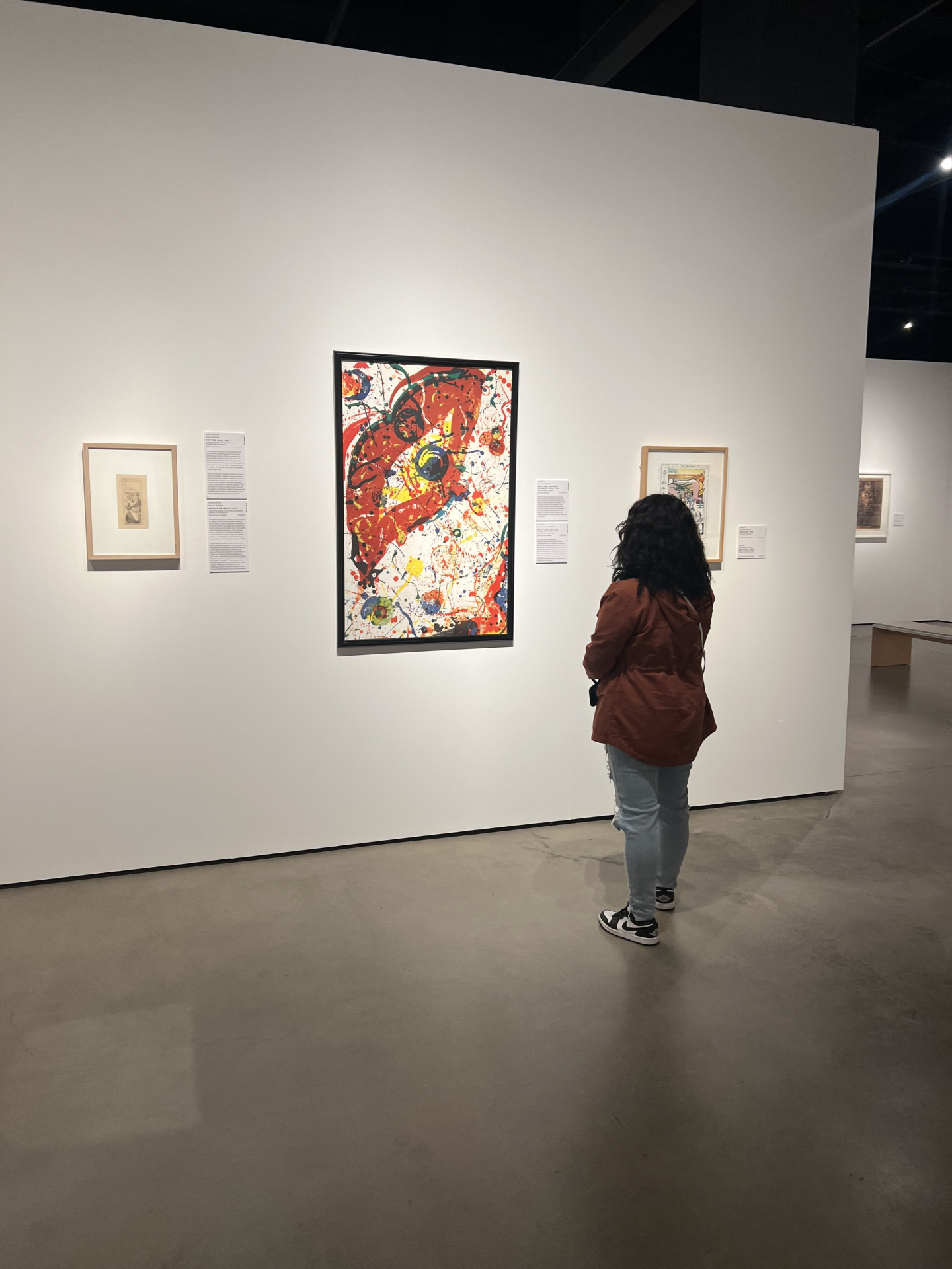 image of visitor looking at artwork