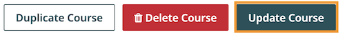 Update Course button in settings