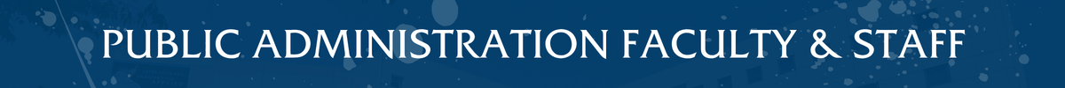 Public Administration Faculty & Staff