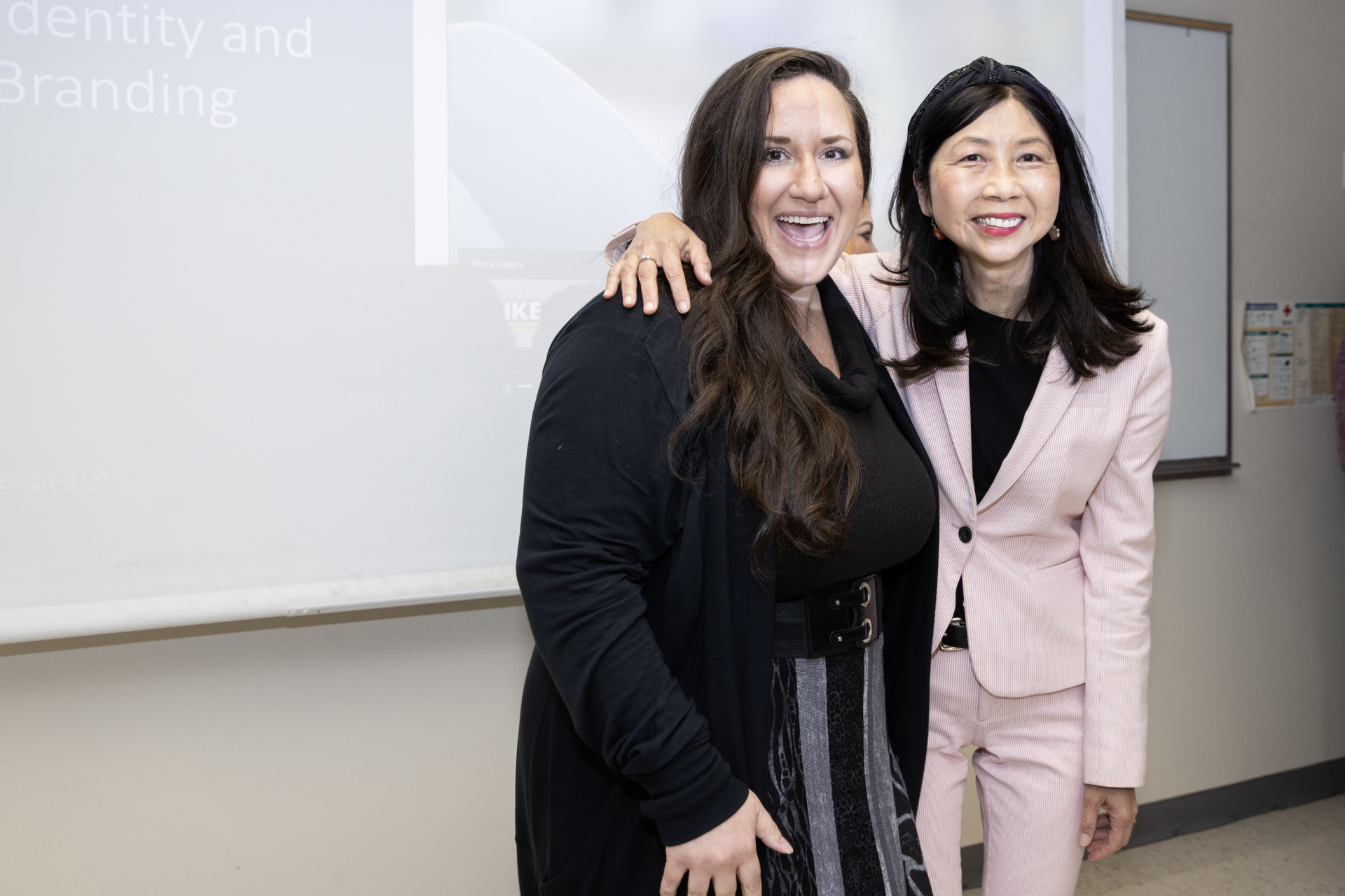 Dr. Julie Taylor standing with CAL Dean Rueyling Chuang, Ph.D