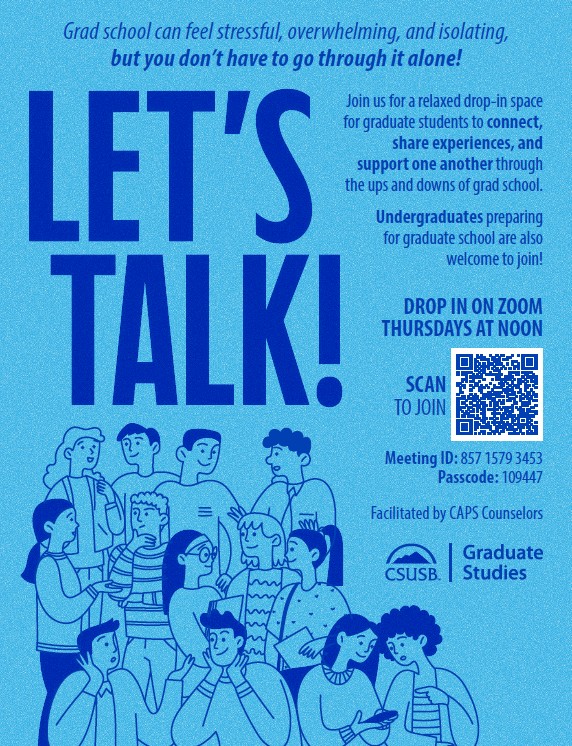 Images of three people engaging in a conversation. Image includes QR code link to session.